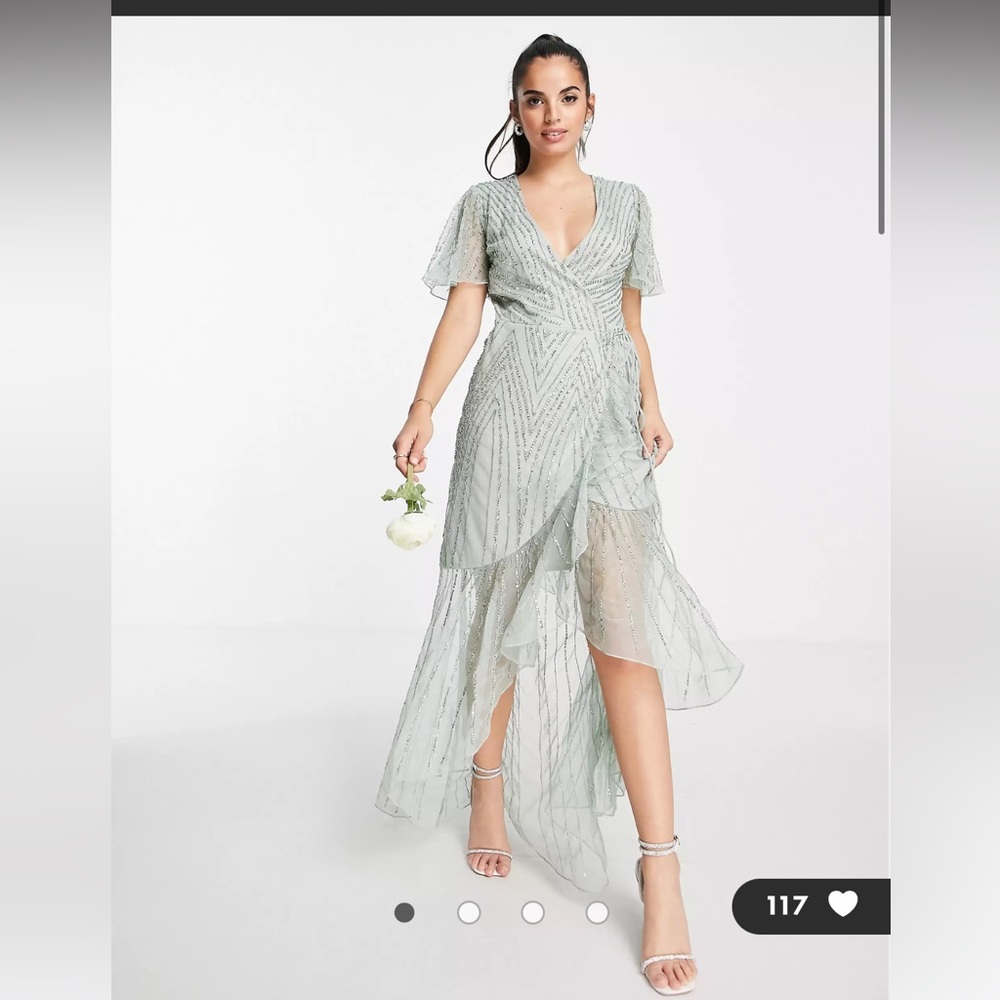 ASOS  embellished wrap maxi dress